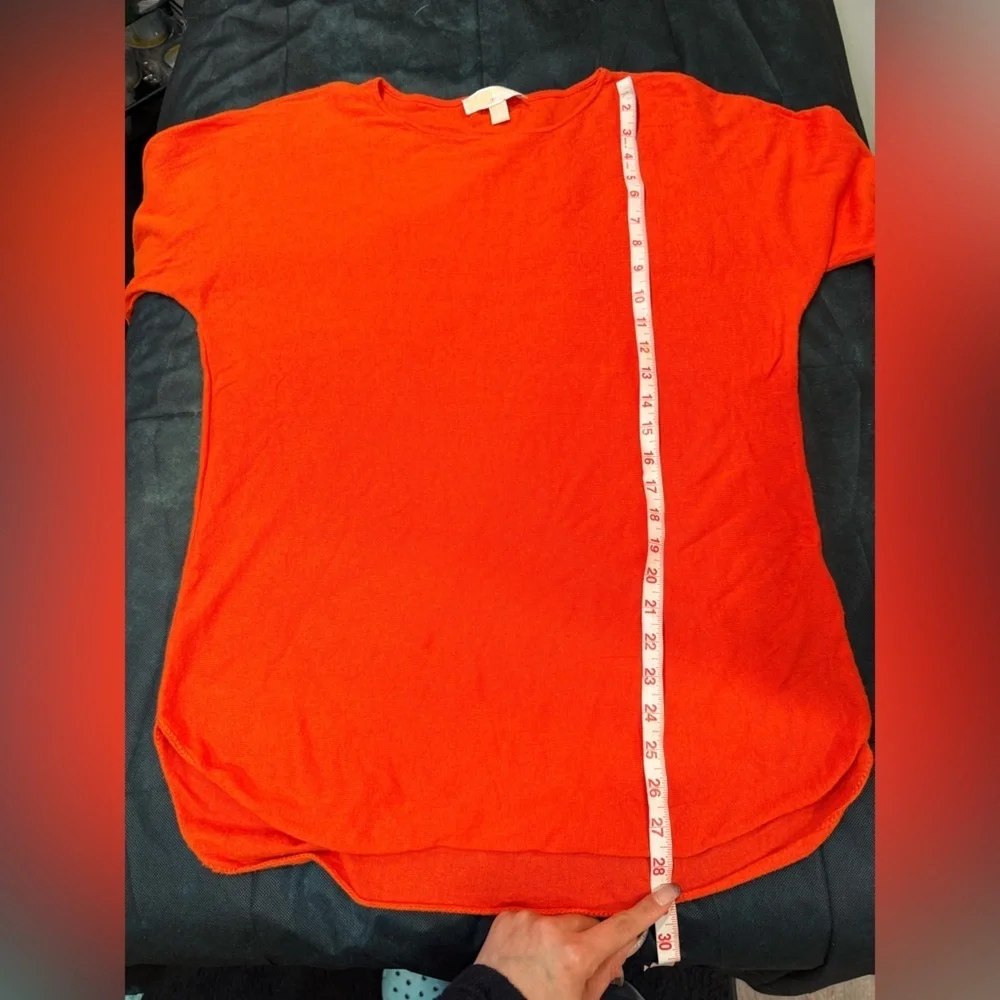 🔥Michael Kors Women's Orange Long Sleeve Top Sz L EUC🔥